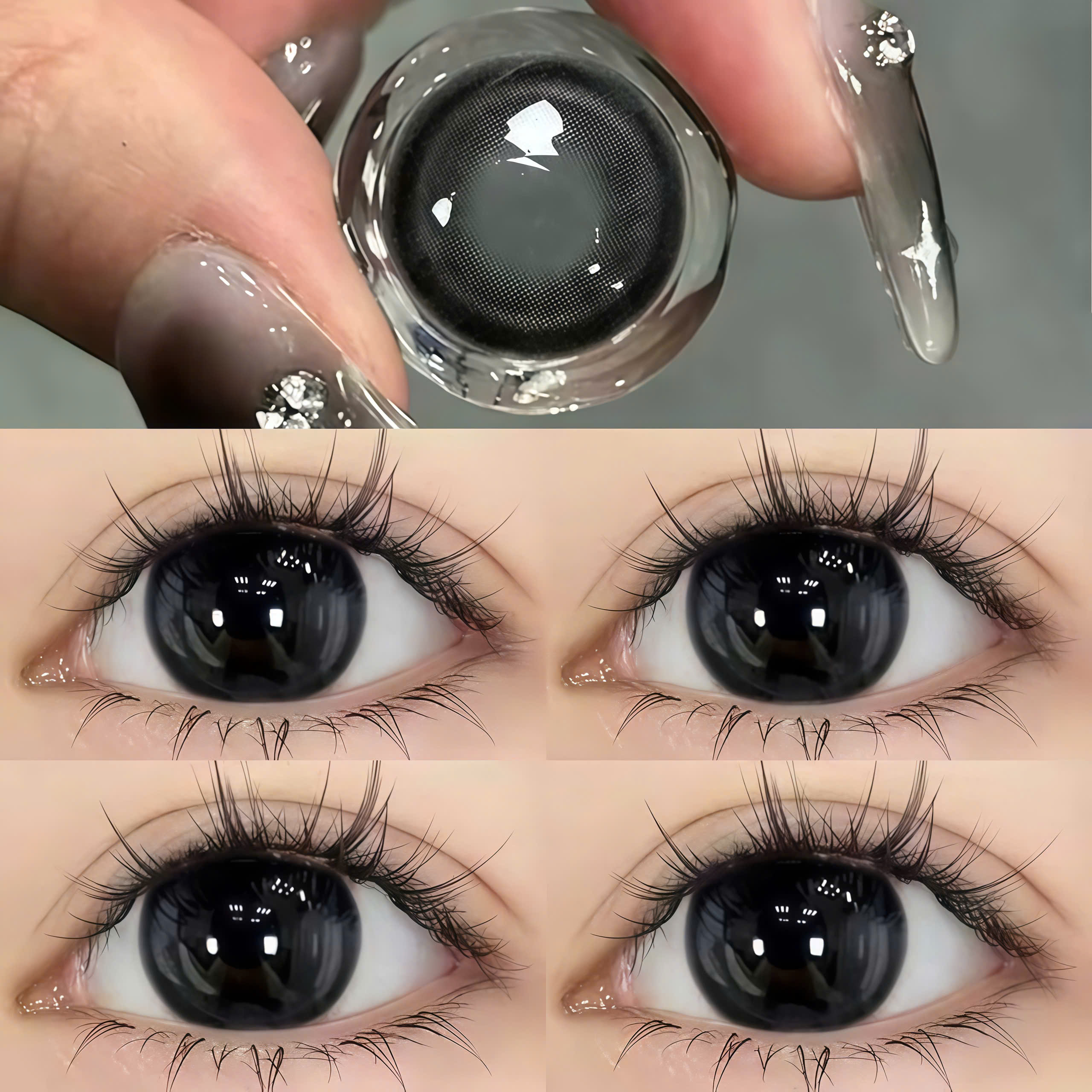 Kính Áp Tròng Màu Đen Magic Black 14.2mm