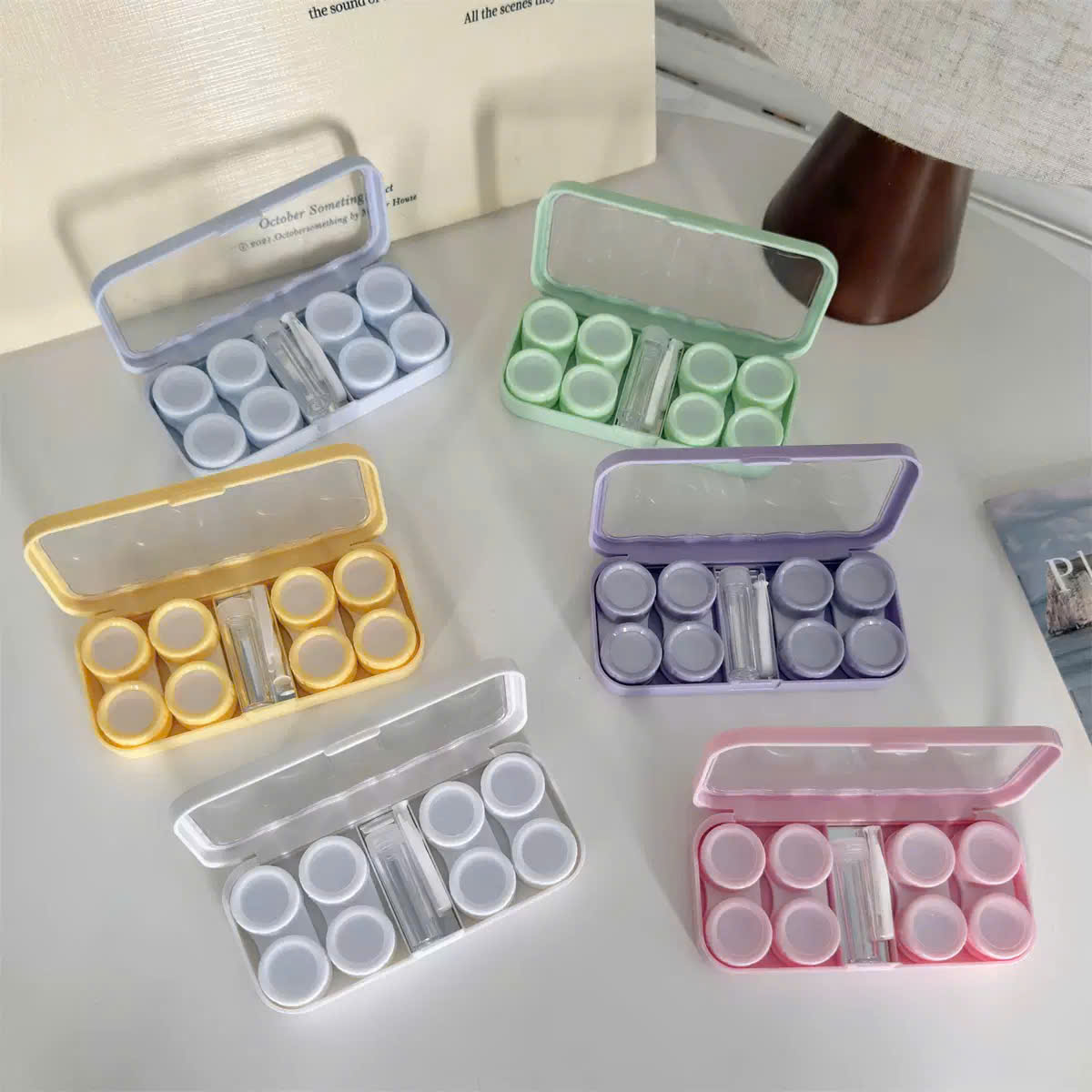 Khay Đựng 4 Cặp Kính Áp Tròng Màu Pastel