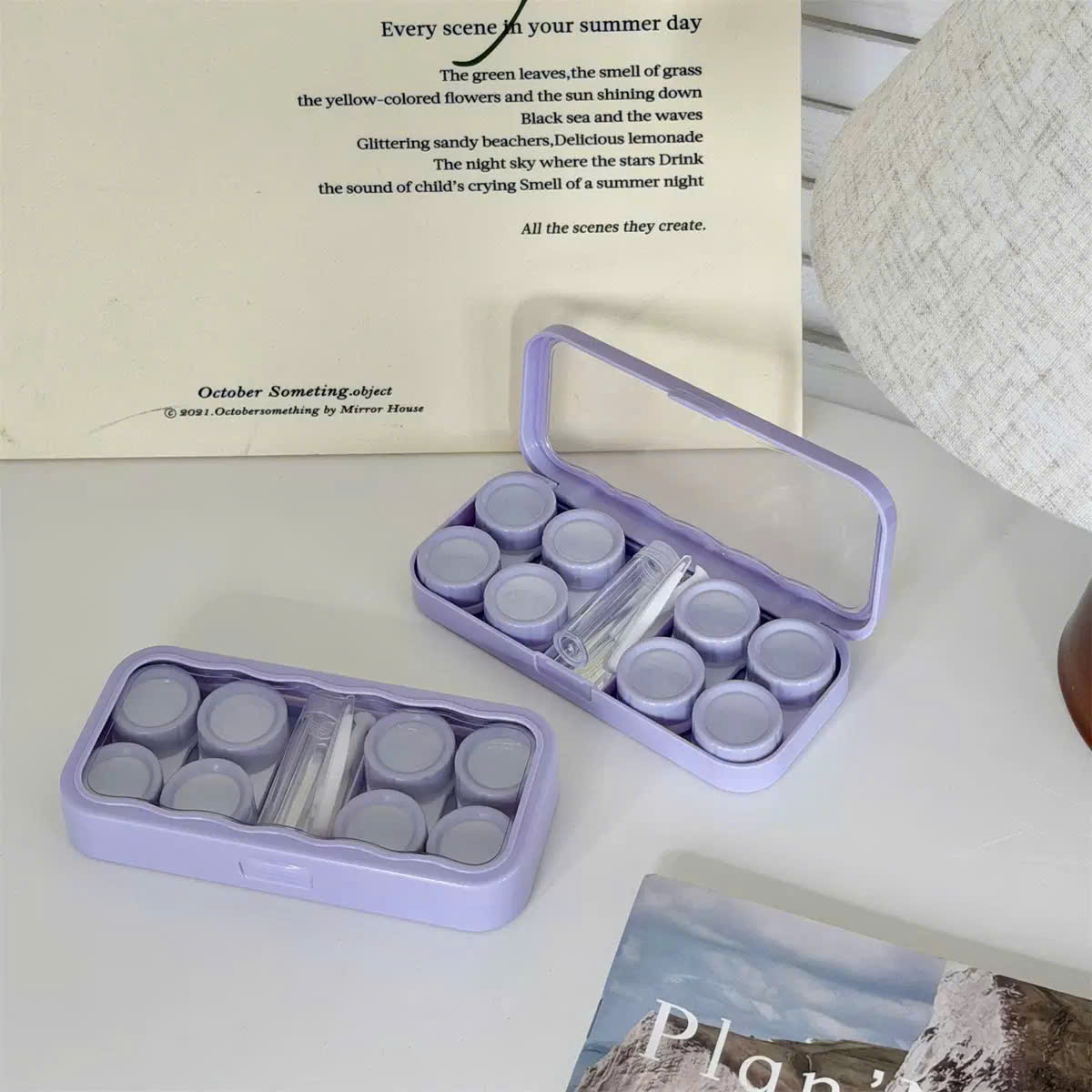 Khay Đựng 4 Cặp Kính Áp Tròng Màu Pastel