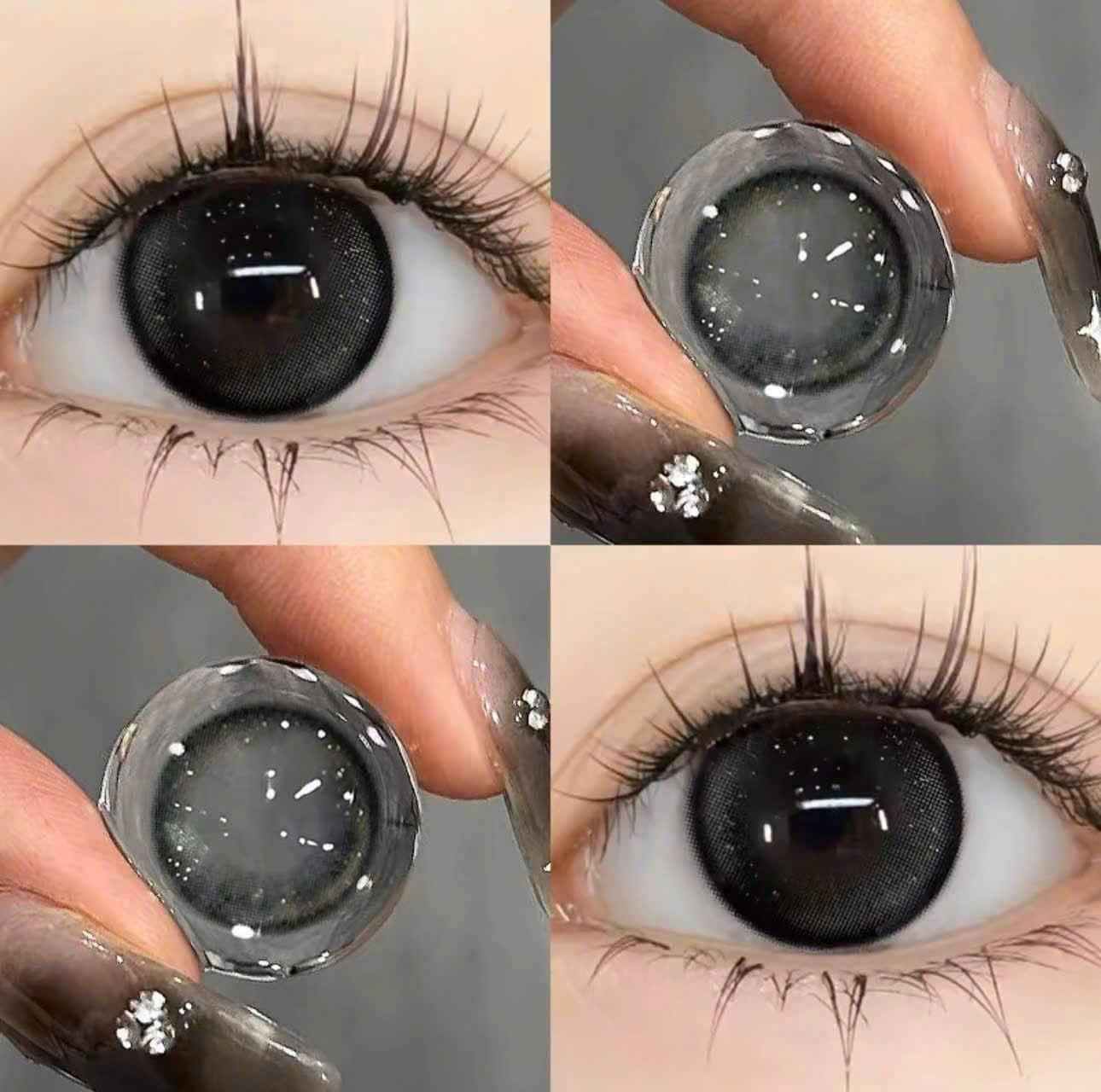 Kính Áp Tròng Màu Đen Mirro Black BK-667