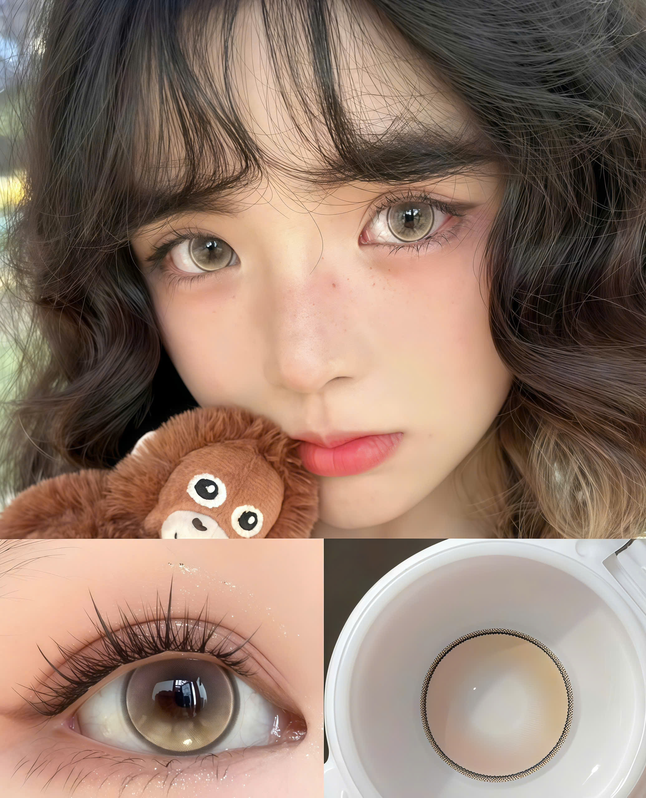 Kính Áp Tròng Màu Nâu Glow Brown