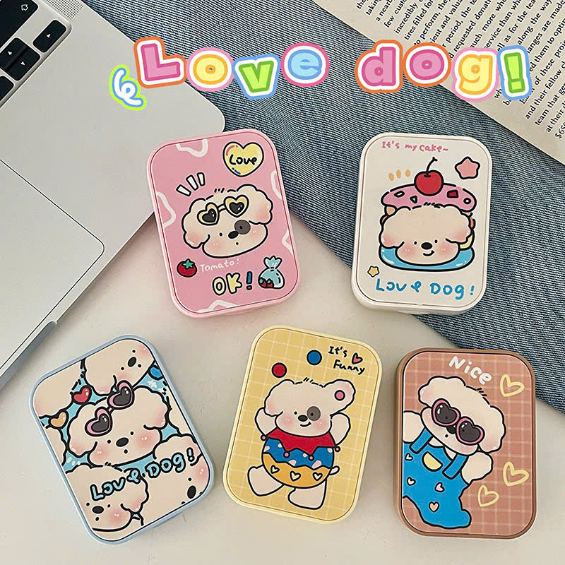 Khay Đựng 2 Đôi Lens - Love Dog