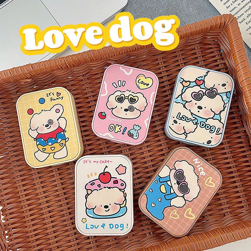 Khay Đựng 2 Đôi Lens - Love Dog