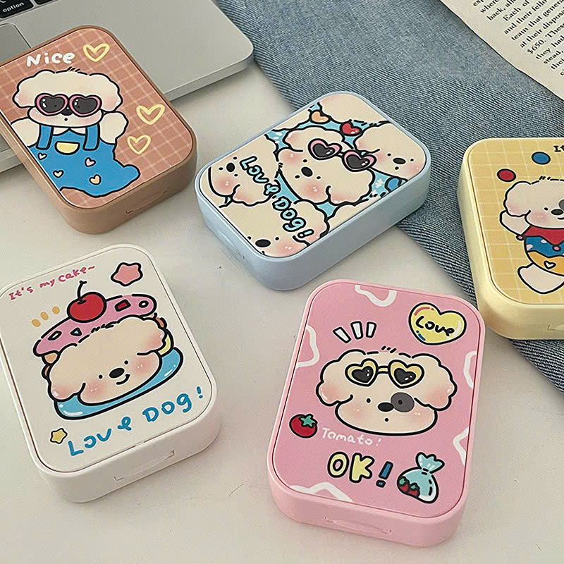 Khay Đựng 2 Đôi Lens - Love Dog