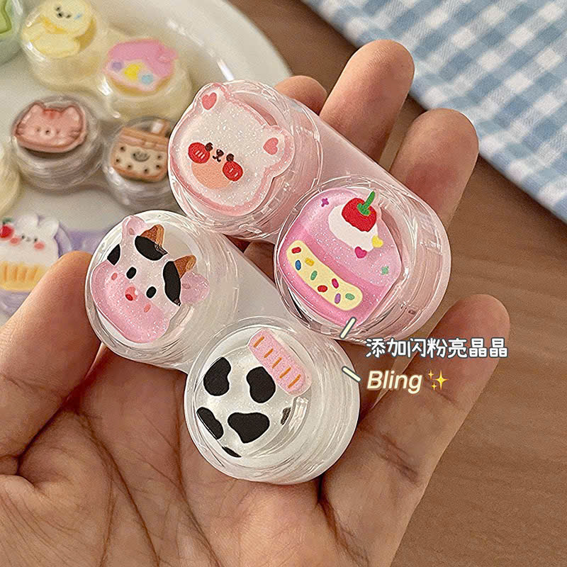 Khay Đựng Lens Charm Sweet Box Kèm Ống Chiết Ngâm