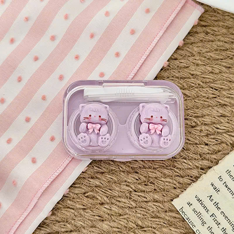 Khay Đựng Kính Áp Tròng Nắp Gioăng Bow Tie