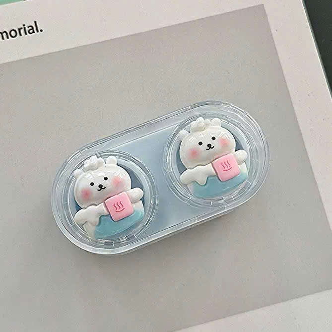 Khay Charm Đựng Kính Áp Tròng Sweet Bear