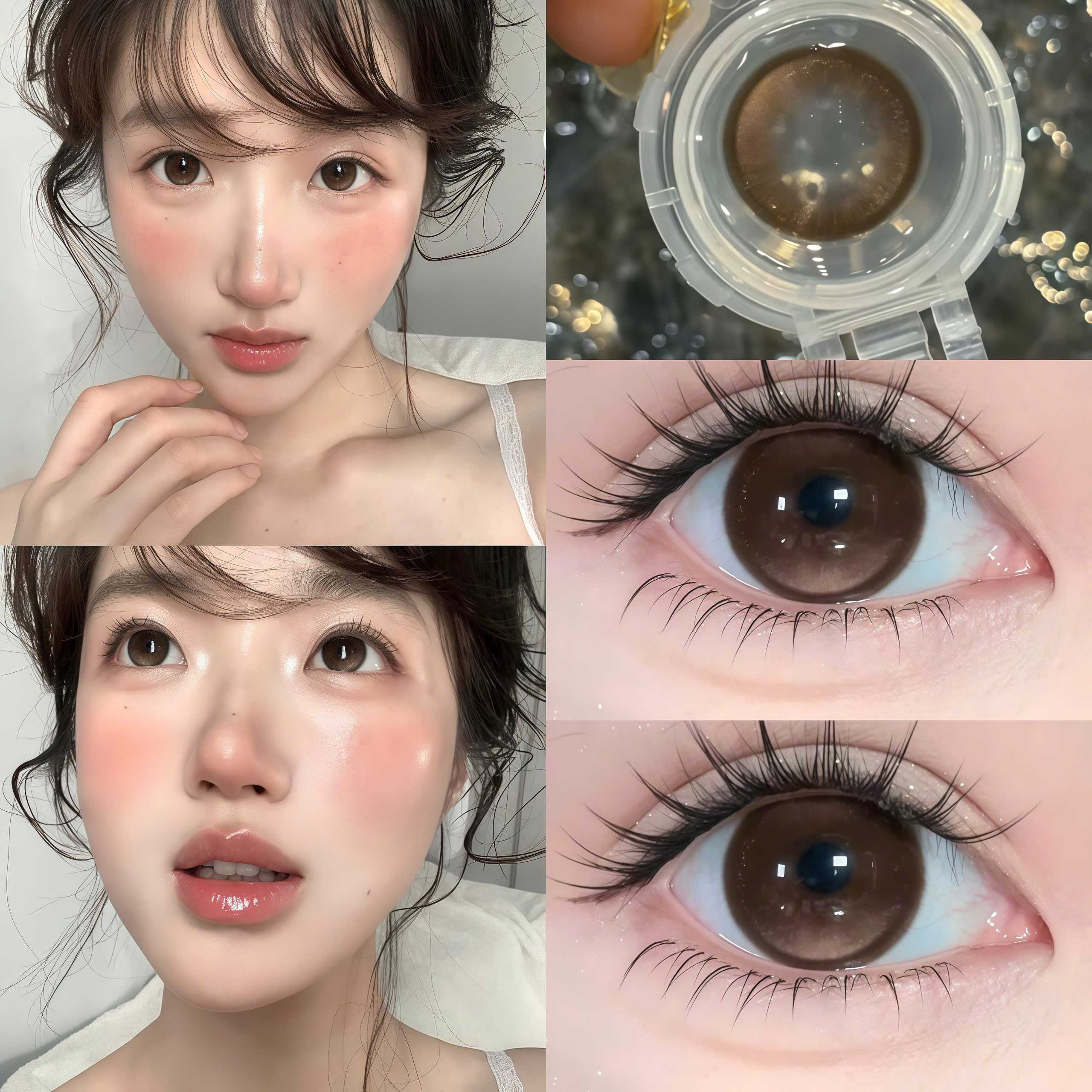 Kính Áp Tròng Màu Nâu Sweet Brown 14.5mm