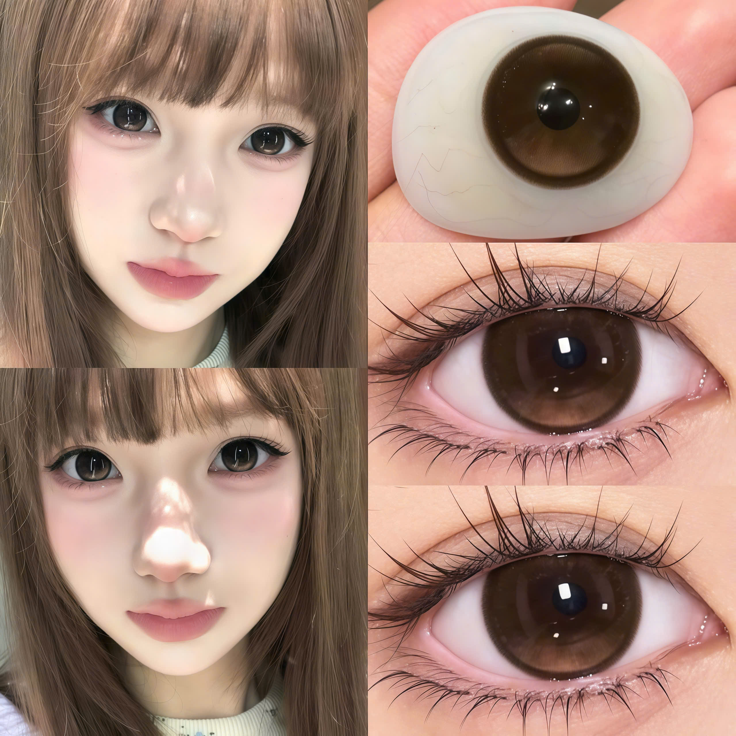 Kính Áp Tròng Màu Nâu Sweet Brown 14.5mm