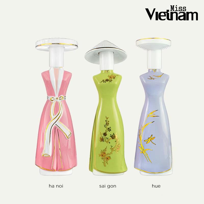 Bộ Sưu Tập Nước Hoa Miss Vietnam Gốm Sứ Màu