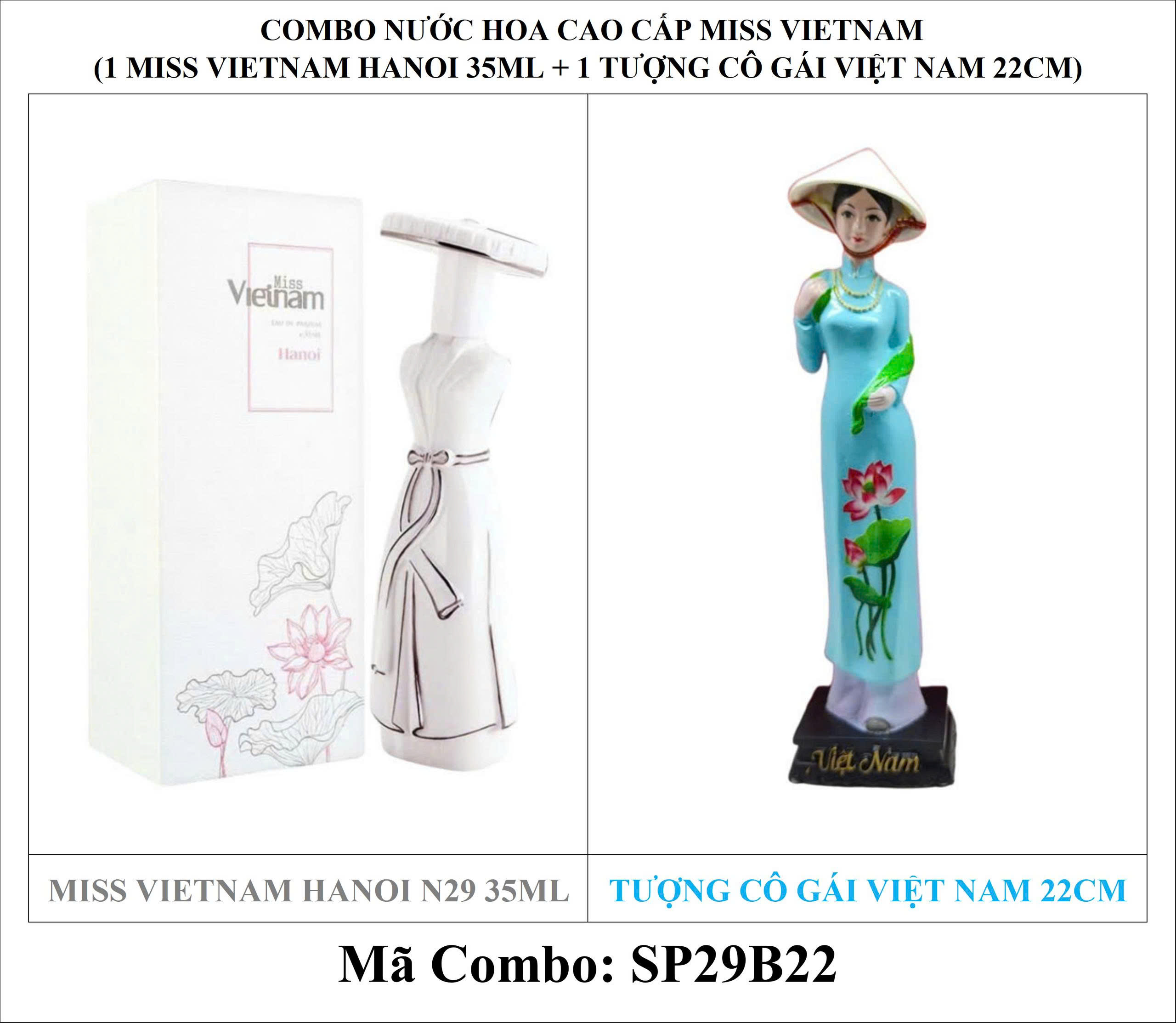 Combo 1 Miss Vietnam 1 Tượng Cô Gái