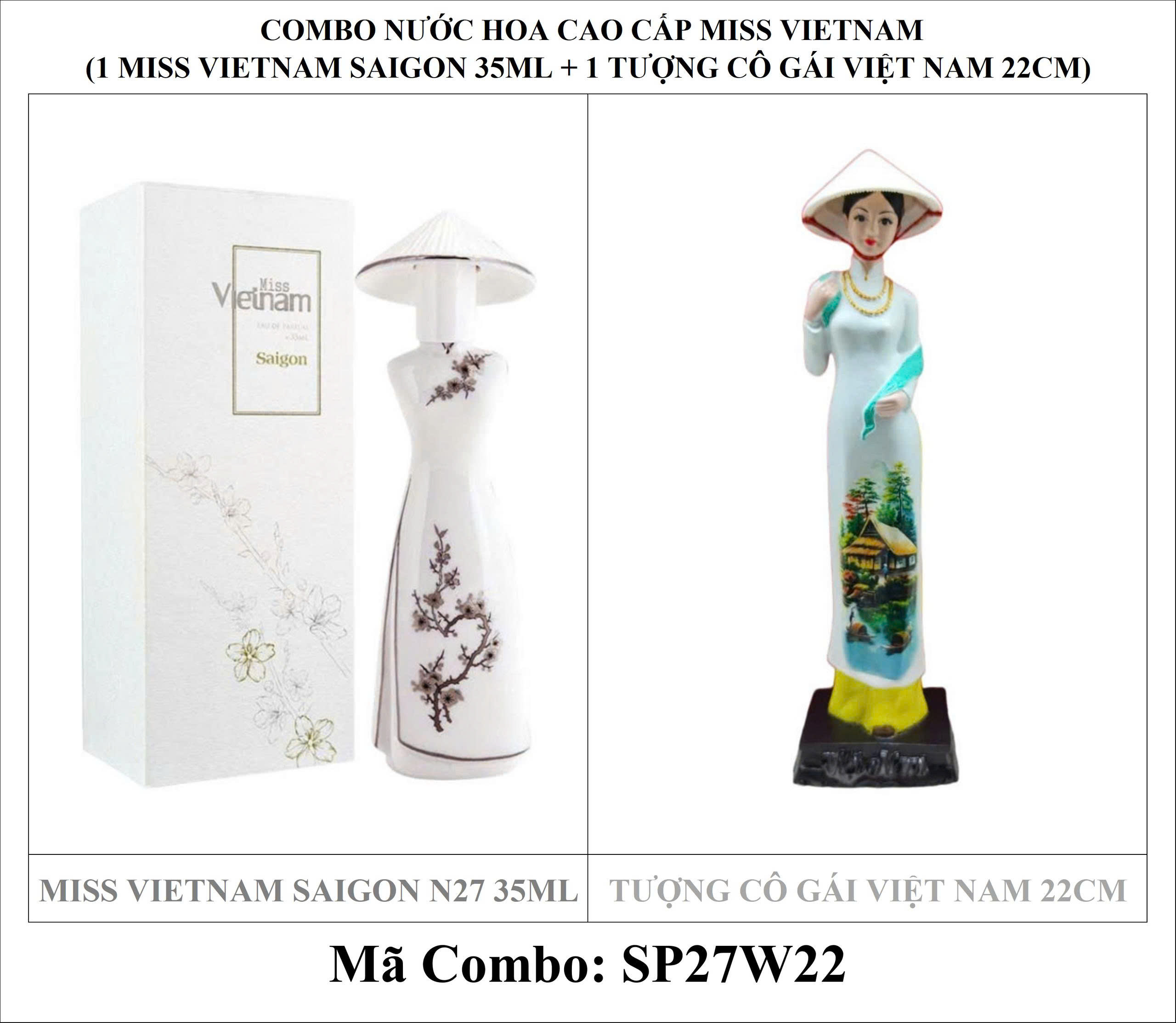 Combo 1 Miss Vietnam 1 Tượng Cô Gái