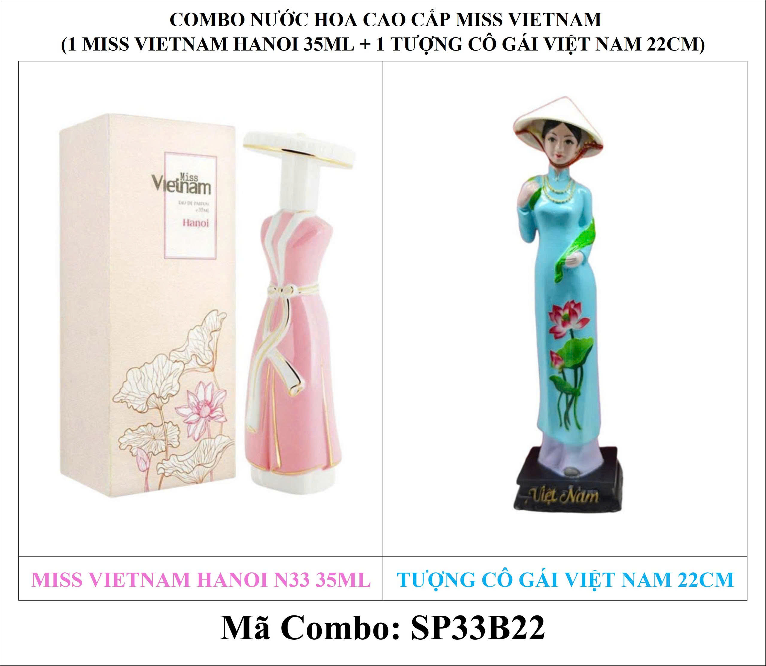 Combo 1 Miss Vietnam 1 Tượng Cô Gái
