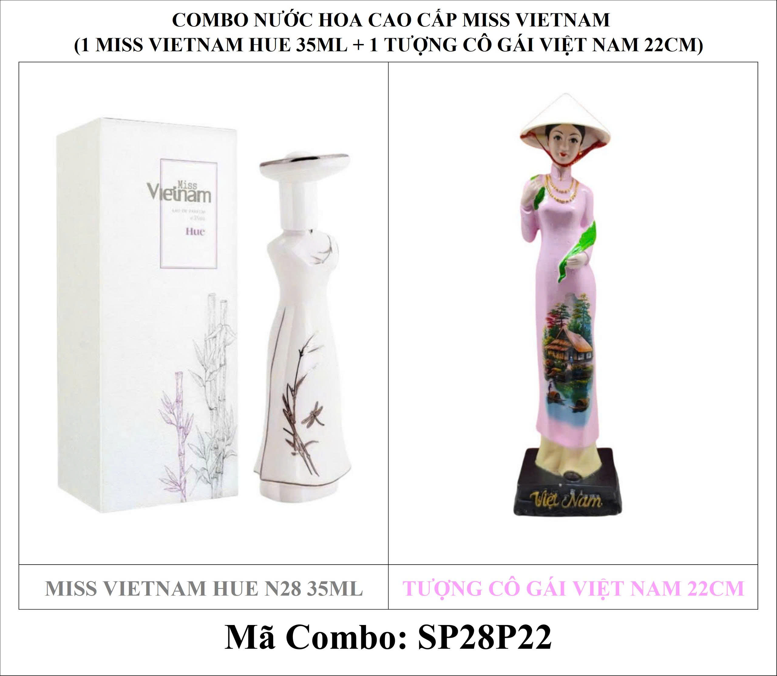 Combo 1 Miss Vietnam 1 Tượng Cô Gái