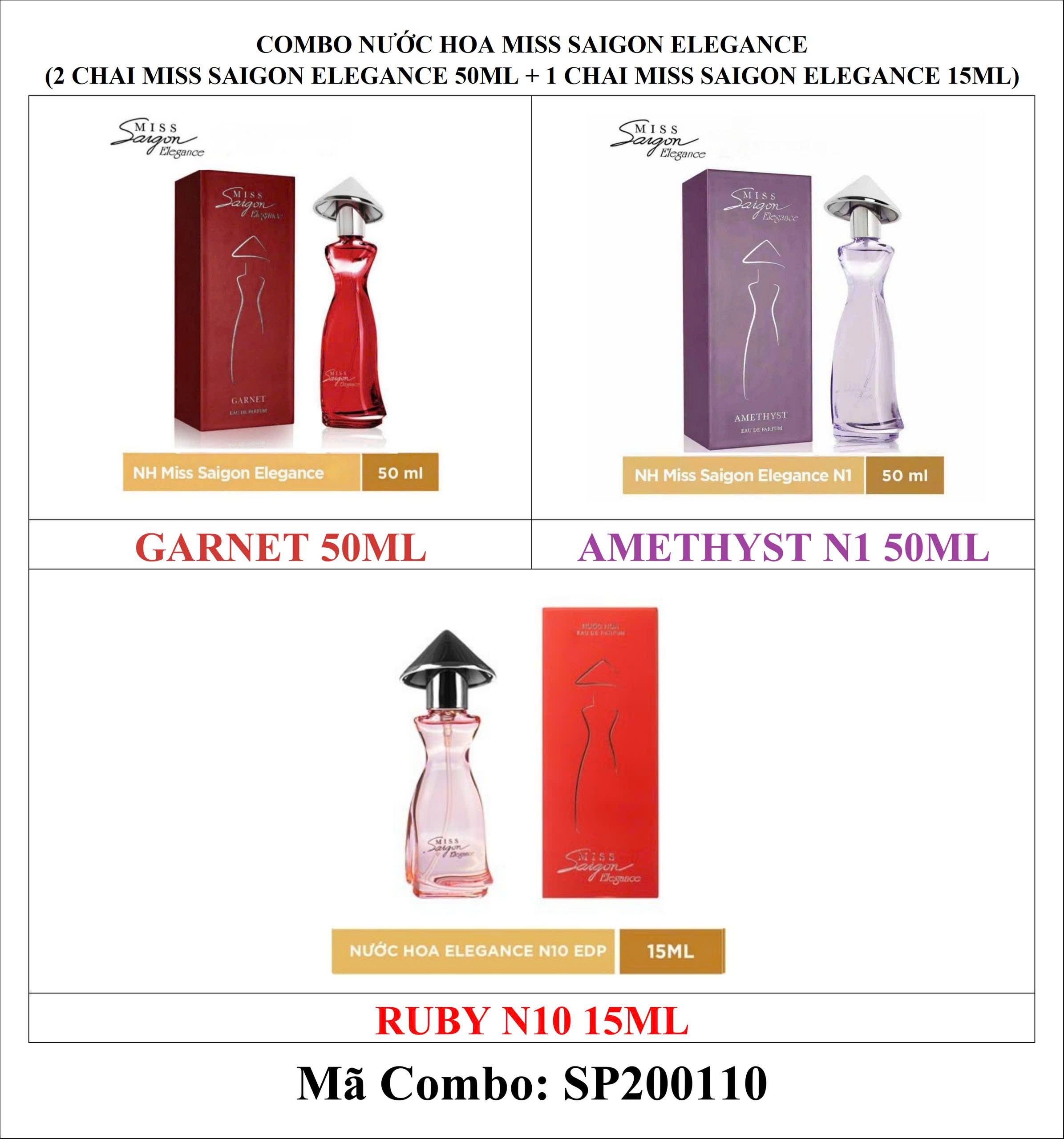 Combo 2 Miss Saigon Elegance 1 Nước Hoa