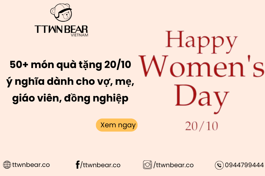 50+ món quà tặng 20/10 ý nghĩa dành cho vợ, mẹ, giáo viên, đồng nghiệp