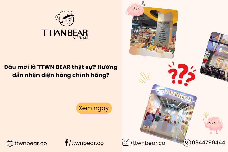 Đâu mới là TTWN BEAR thật sự? Hướng dẫn nhận diện hàng chính hãng
