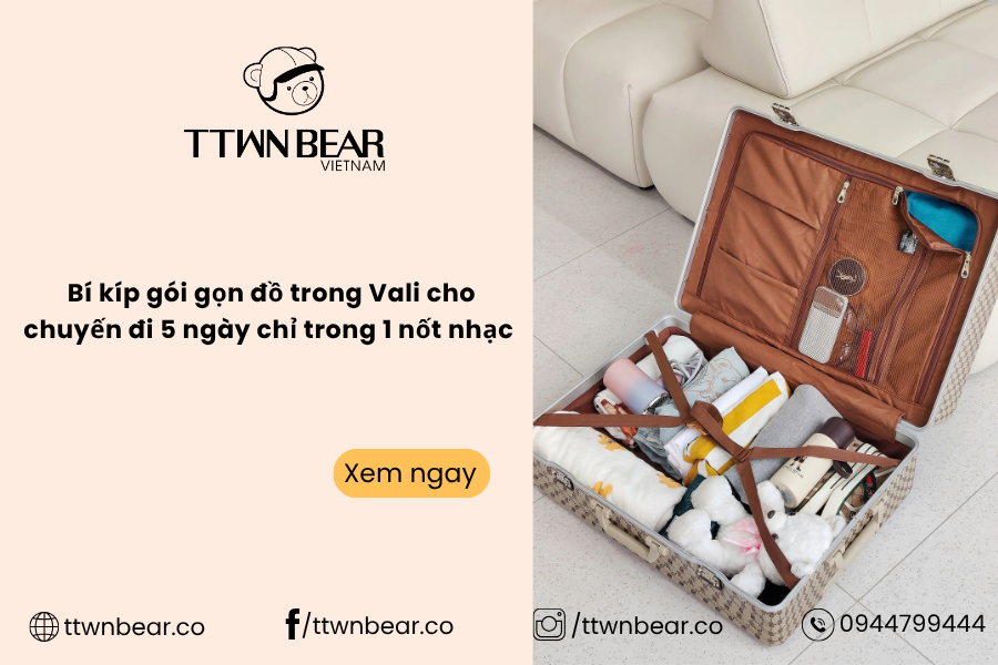Bí kíp gói gọn đồ trong vali cho chuyến đi 5 ngày chỉ trong 1 nốt nhạc