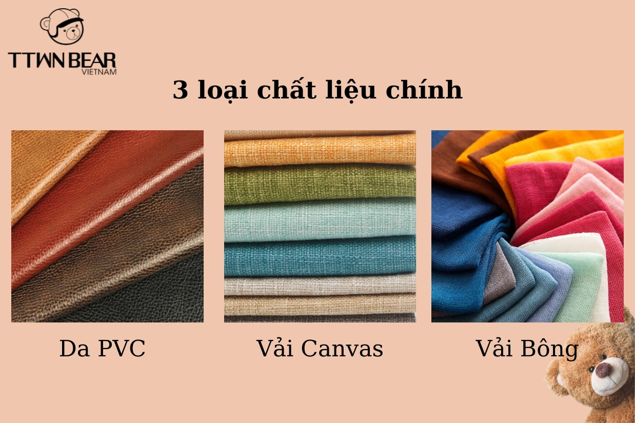 3 loại chất liệu TTWN BEAR