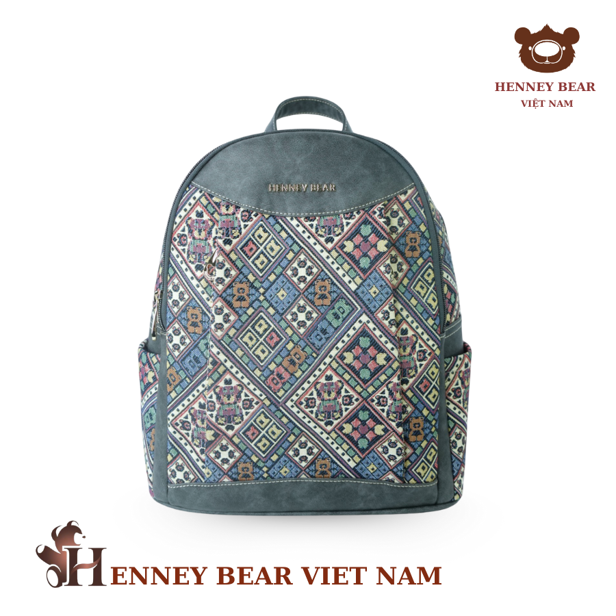 Balo chính hãng HENNEY BEAR - H-1245 VINTAGE CHECK