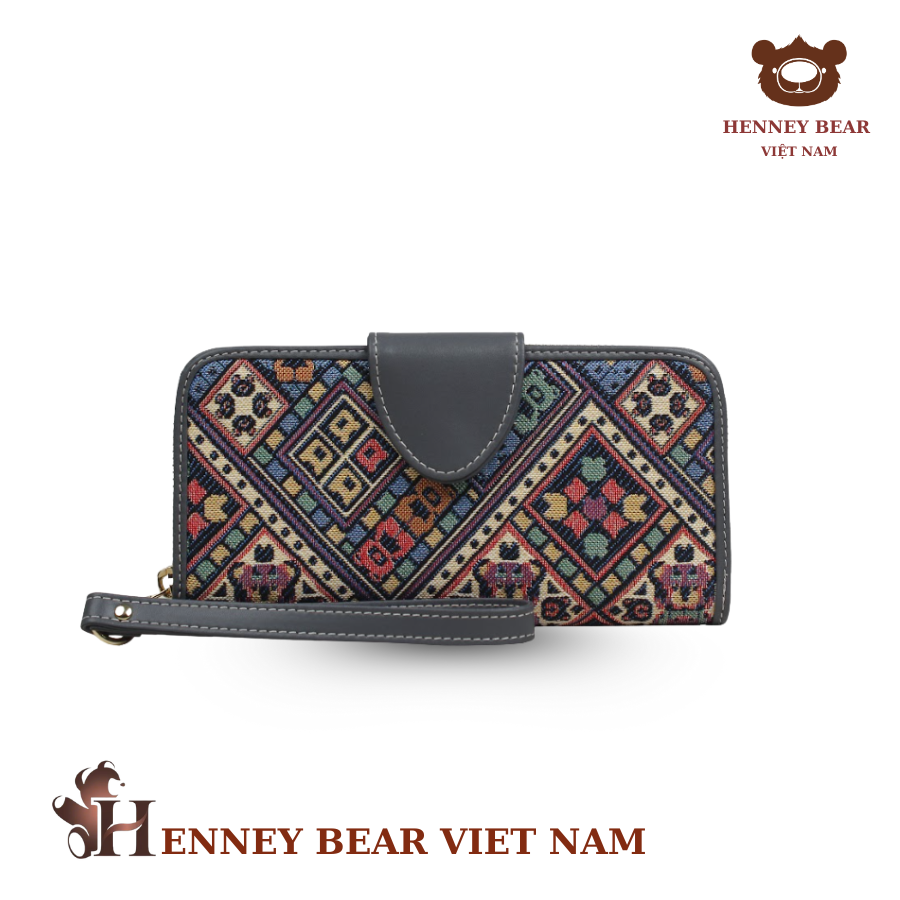 Ví cầm tay đẹp chính hãng HENNEY BEAR - HW-002