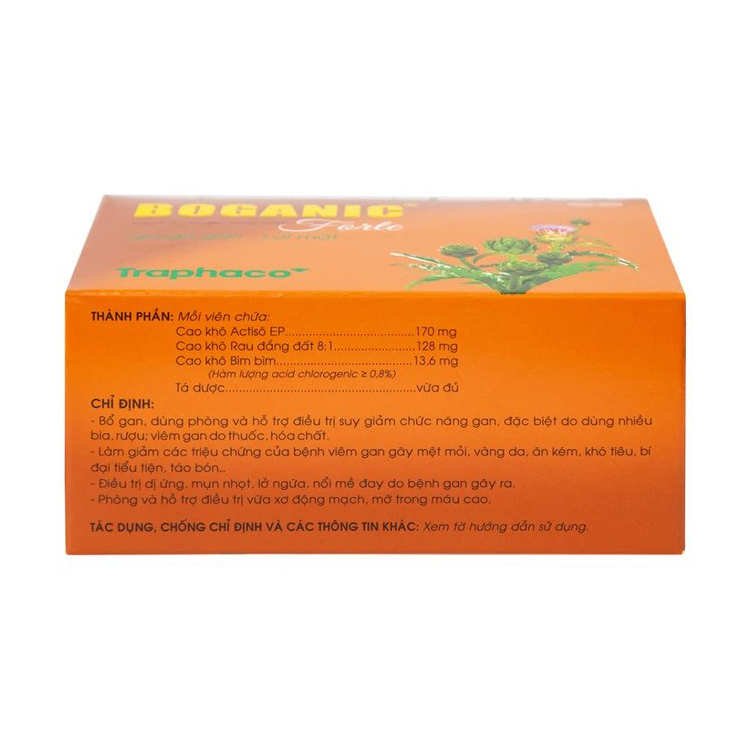 Thuốc Boganic Forte Traphaco bổ gan, hỗ trợ điều trị suy giảm chức năng gan (5 vỉ x 10 viên)