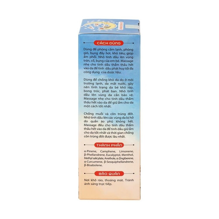 Tinh dầu cho bé sơ sinh Thảo Nguyên giúp phòng ngừa cảm lạnh, phòng gió, làm ấm phổi (50ml)