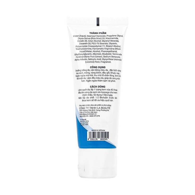 Kem giảm thâm vùng nách, mông, bikini Neothera Armpit Cream La Beaute 35ml dưỡng trắng da
