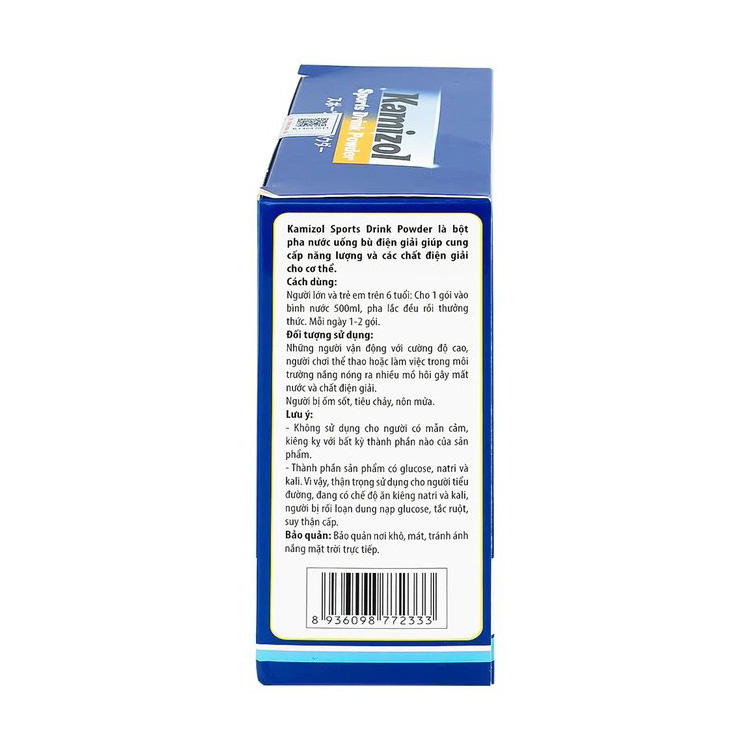 Bột điện giải vị chanh dây Kamizol Sports Drink Powder 25g cung cấp năng lượng, chất điện giải cho cơ thể (5 gói)