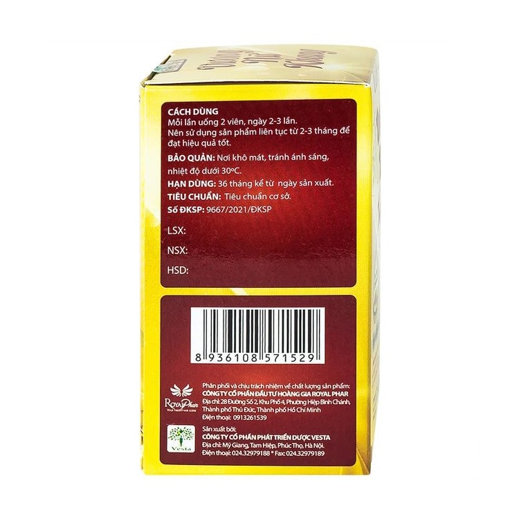 Viên nang cứng Vương Nữ Khang Royal Care hỗ trợ hạn chế sự phát triển u xơ tử cung, u vú lành tính (60 viên)