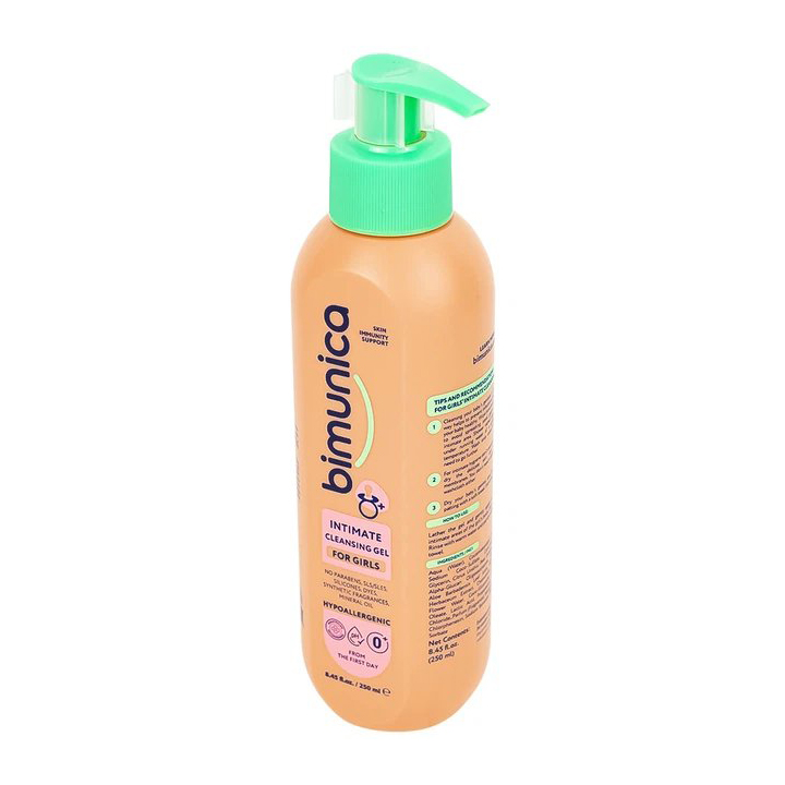 Dung dịch vệ sinh vùng kín Bimunica 250ml dành cho bé gái từ 0 tháng tuổi