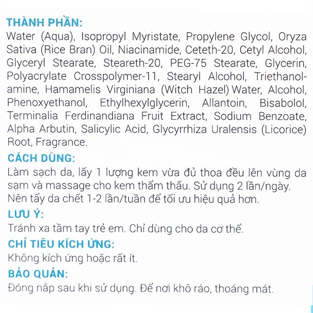 Kem giảm thâm vùng nách, mông, bikini Neothera Armpit Cream La Beaute 35ml dưỡng trắng da