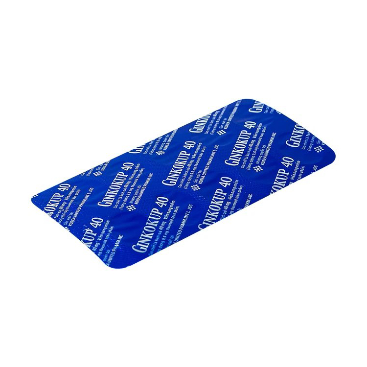 Thuốc Ginkokup 40 Korea United điều trị bệnh sa sút trí tuệ, bệnh Alzheimer, rối loạn mạch máu não (6 vỉ x 10 viên)