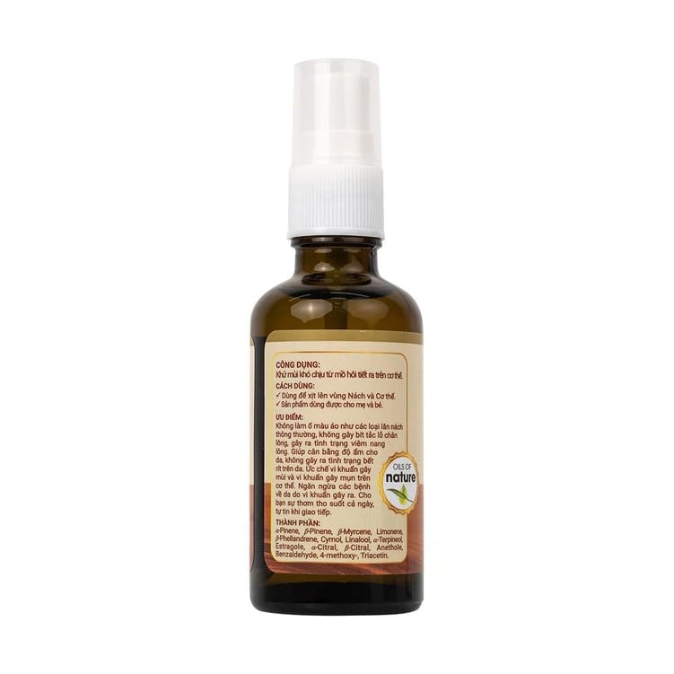 Tinh dầu khử mùi cơ thể Thảo Nguyên giúp cân bằng độ ẩm cho da (50ml)