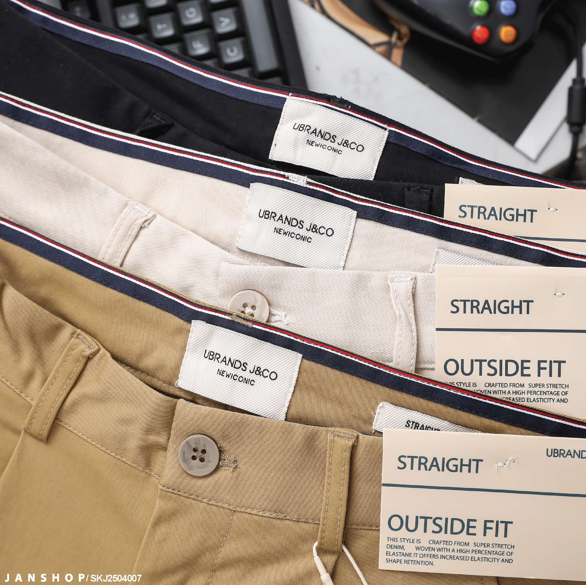 Shorts Kaki J&CO Relaxed Stoni