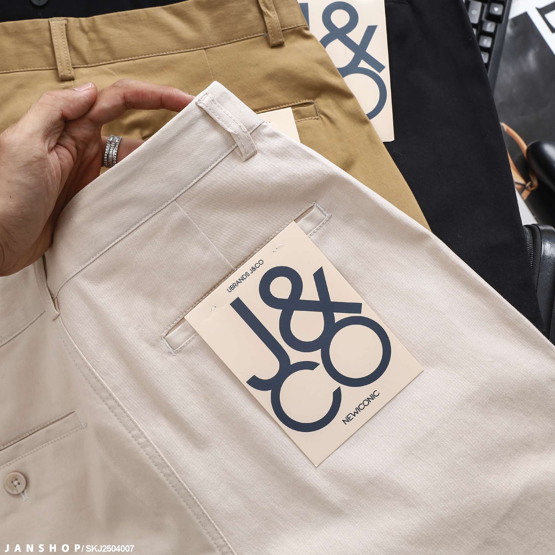 Shorts Kaki J&CO Relaxed Stoni