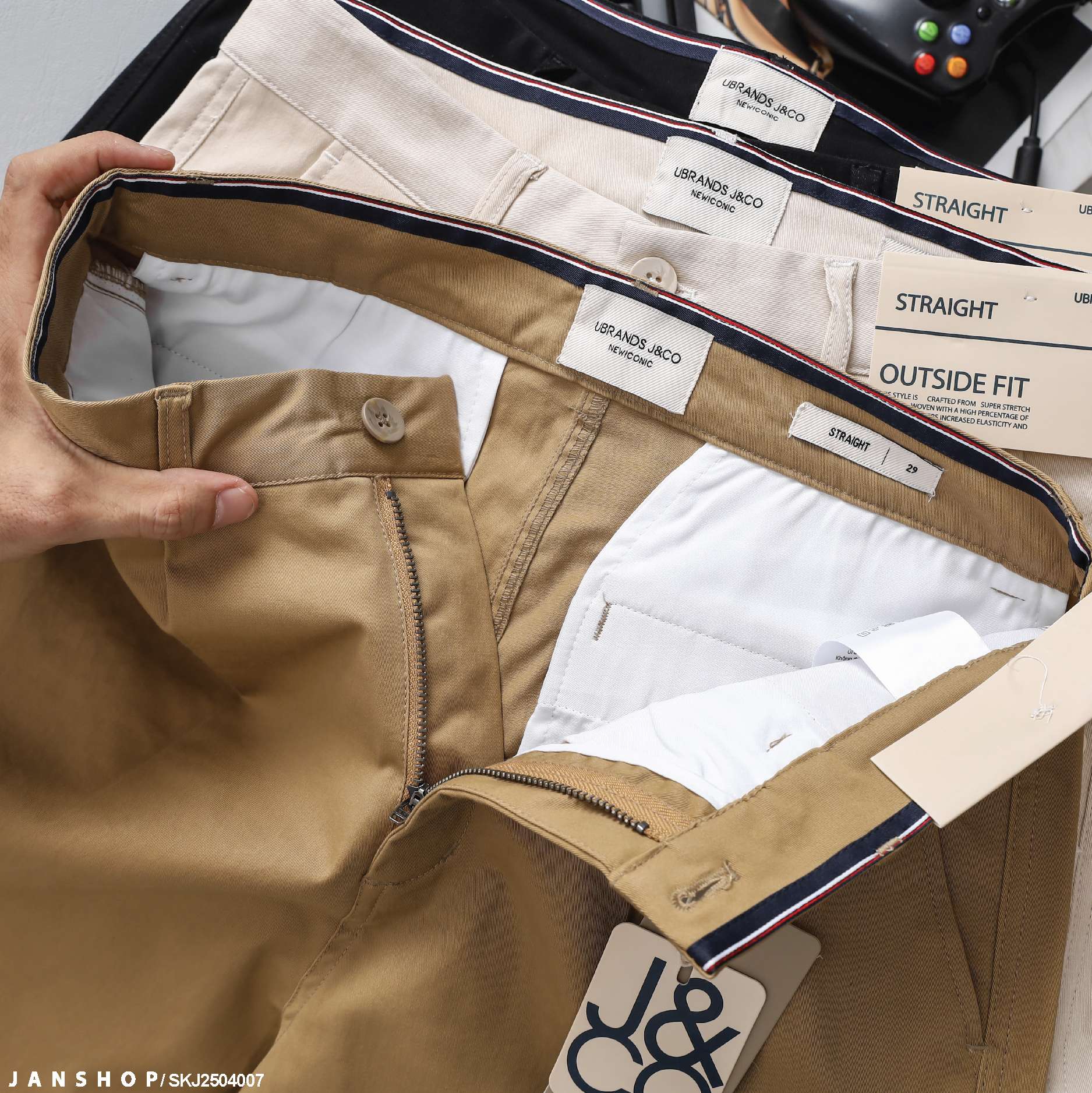 Shorts Kaki J&CO Relaxed Stoni