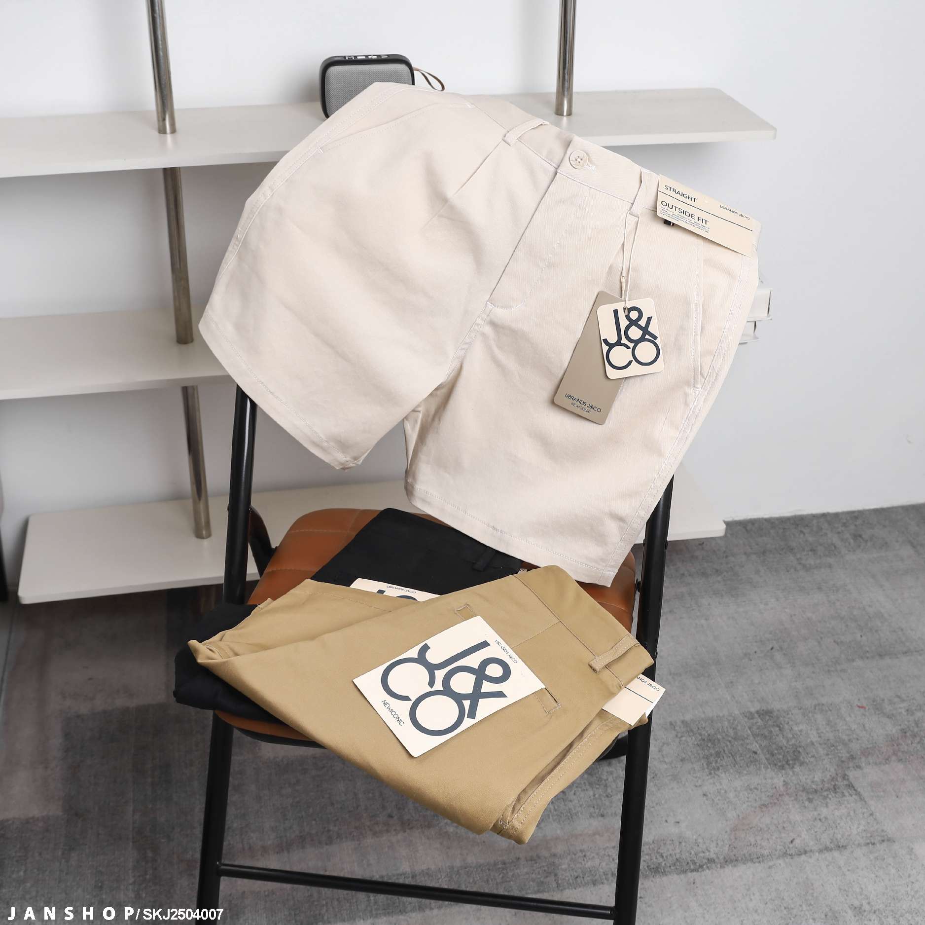 Shorts Kaki J&CO Relaxed Stoni
