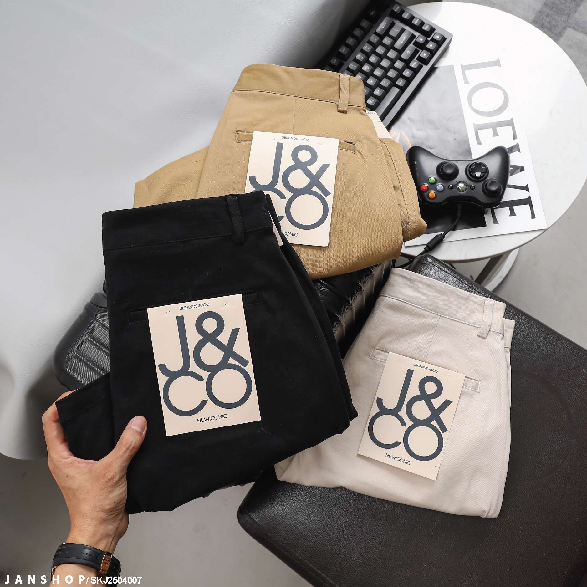 Shorts Kaki J&CO Relaxed Stoni