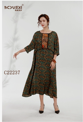Áo Lụa Tây Phong Fress Size 2024 nền đen có văn hoa