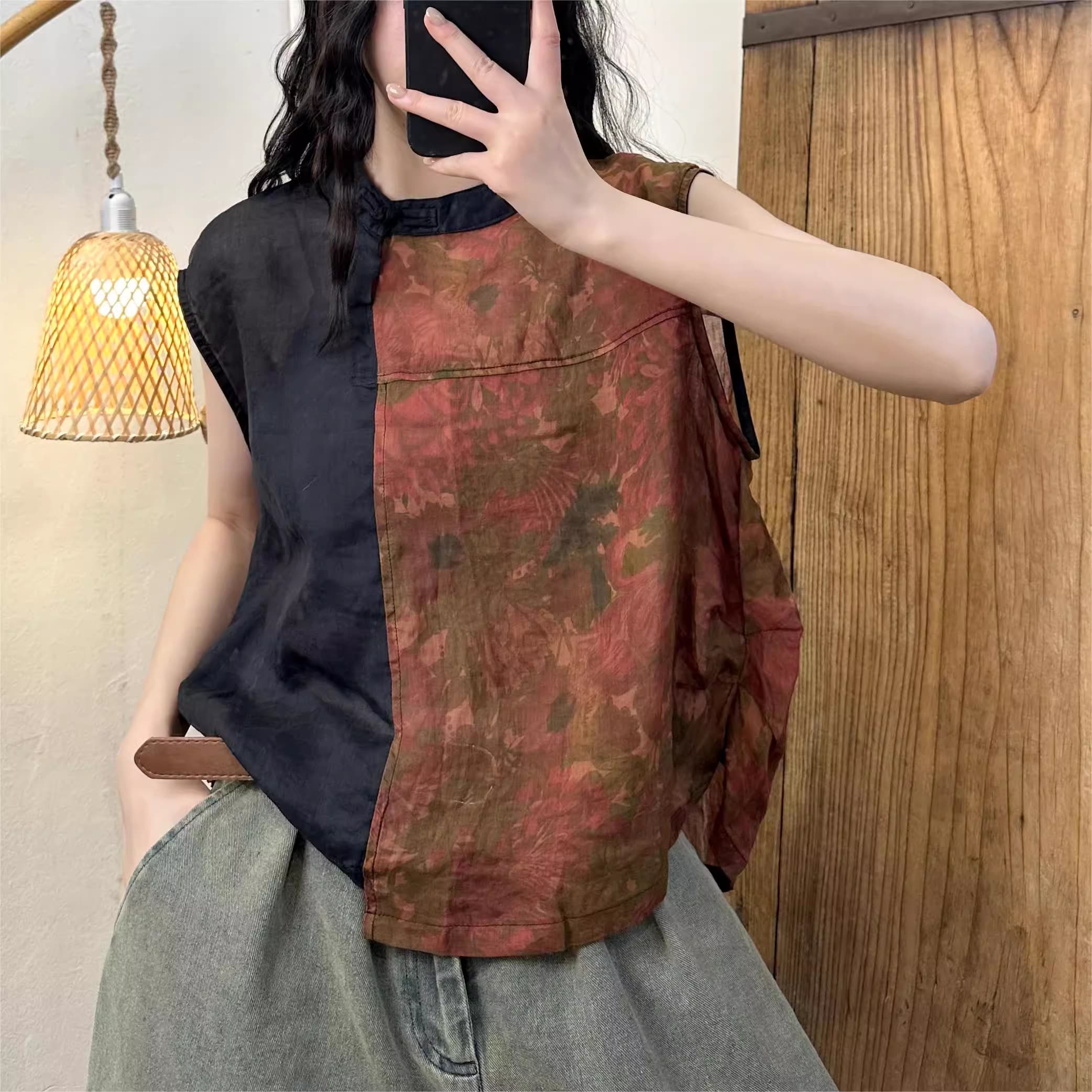 Áo nilen sát nách vạt yếm đến từ H u a l o u mẫu 2024 - Phong cách trẻ trung năng động cho mùa hè sôi động.