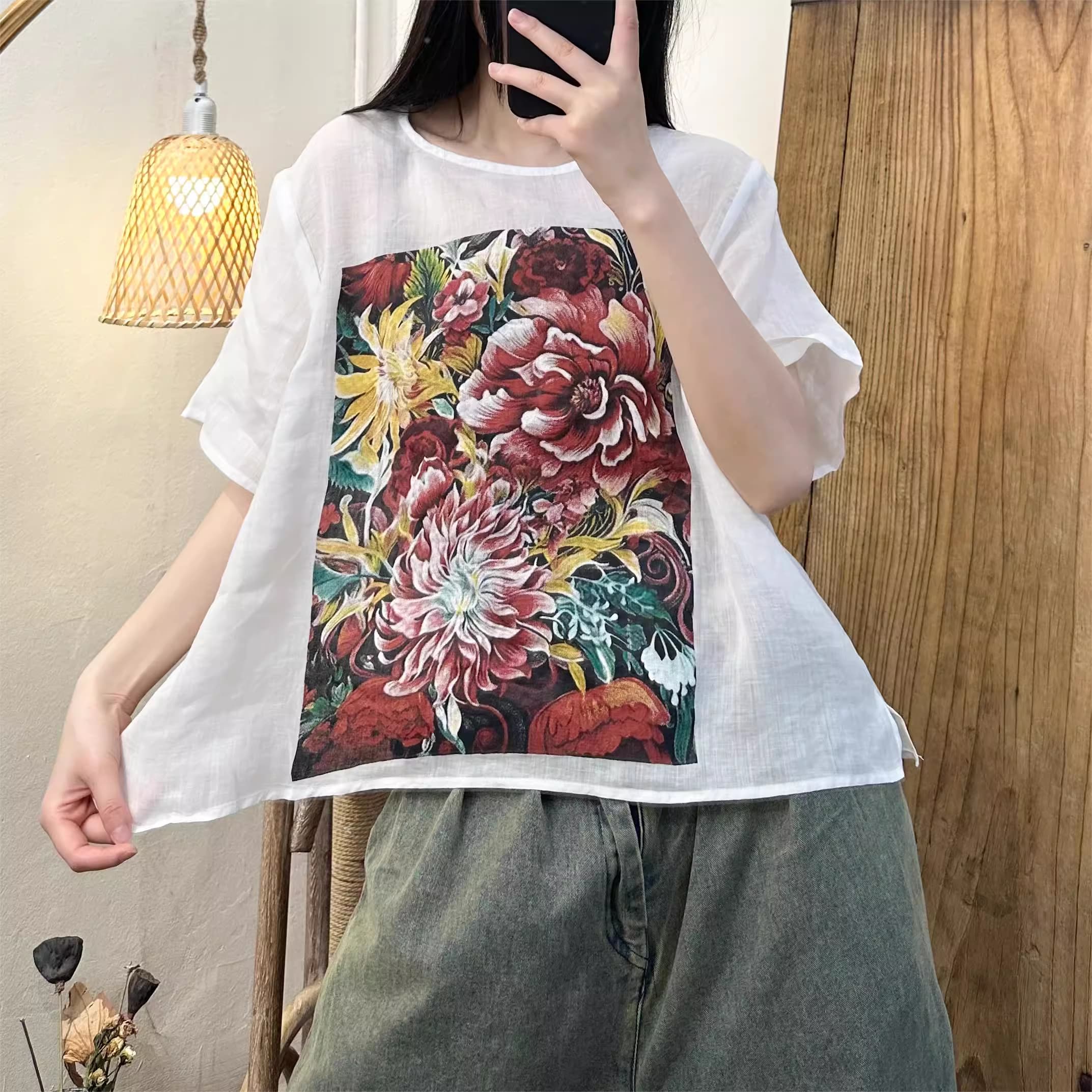 Sản phẩm áo Nilen từ H u a l o u, mẫu 2024, chất liệu lanh gai cao cấp, áo mang lại sự thoải mái cho người mặc.