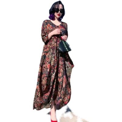 Áo Lụa Tây Phong Fress Size 2024 nền đen có văn hoa