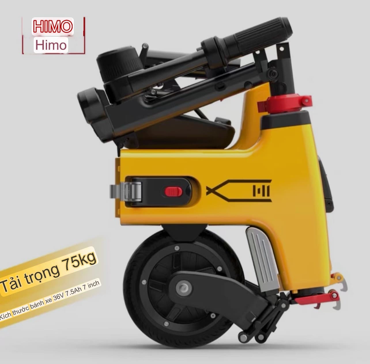 Chiếc xe điện H1 mini gấp siêu nhẹ , pin lithium đến từ nhà H I M O. Dành cho nam nữ tiện để cốp xe oto nhỏ