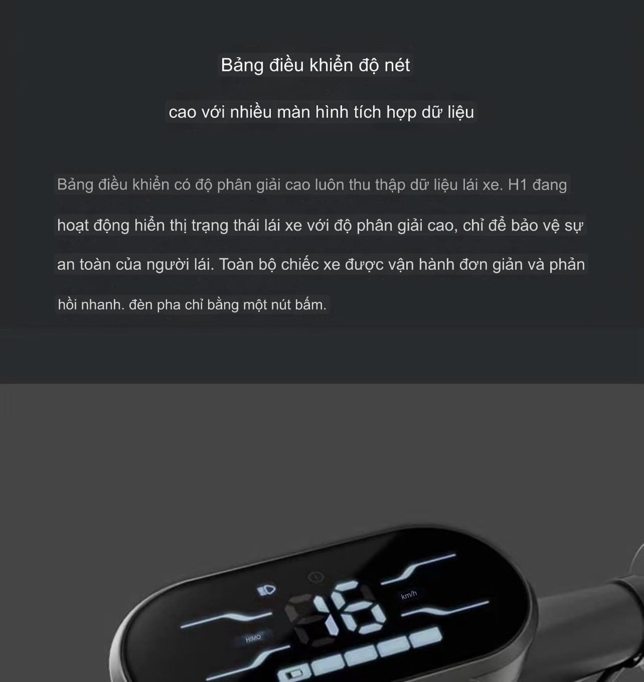 Chiếc xe điện H1 mini gấp siêu nhẹ , pin lithium đến từ nhà H I M O. Dành cho nam nữ tiện để cốp xe oto nhỏ