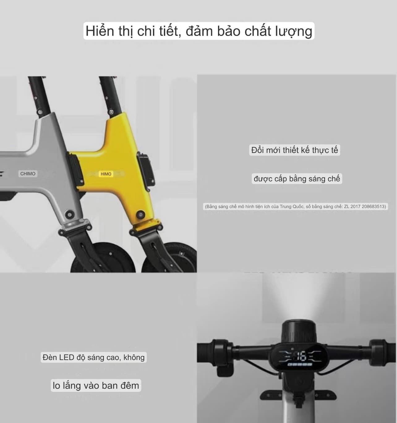 Chiếc xe điện H1 mini gấp siêu nhẹ , pin lithium đến từ nhà H I M O. Dành cho nam nữ tiện để cốp xe oto nhỏ