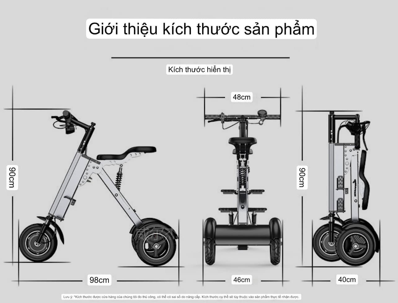 Xe điện bản cao cấp nhất, 3 bánh gấp đôi, có ghế phụ, phù hợp cho sử dụng cha mẹ và con Yiban xe di động đôi nhỏ nhẹ điện mini ba bánh 1