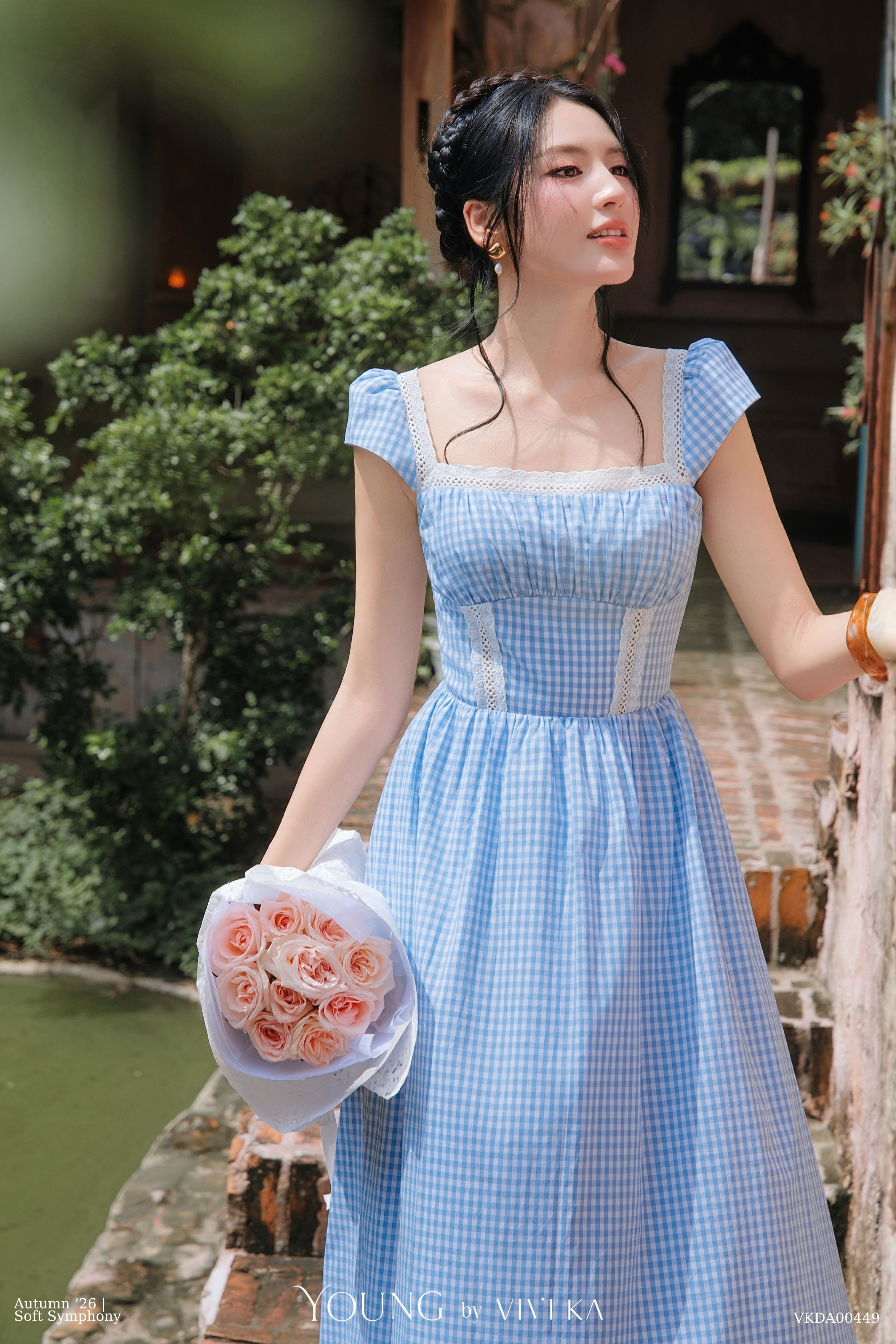 Đầm Aurelia cúp ngực viền ren-C31