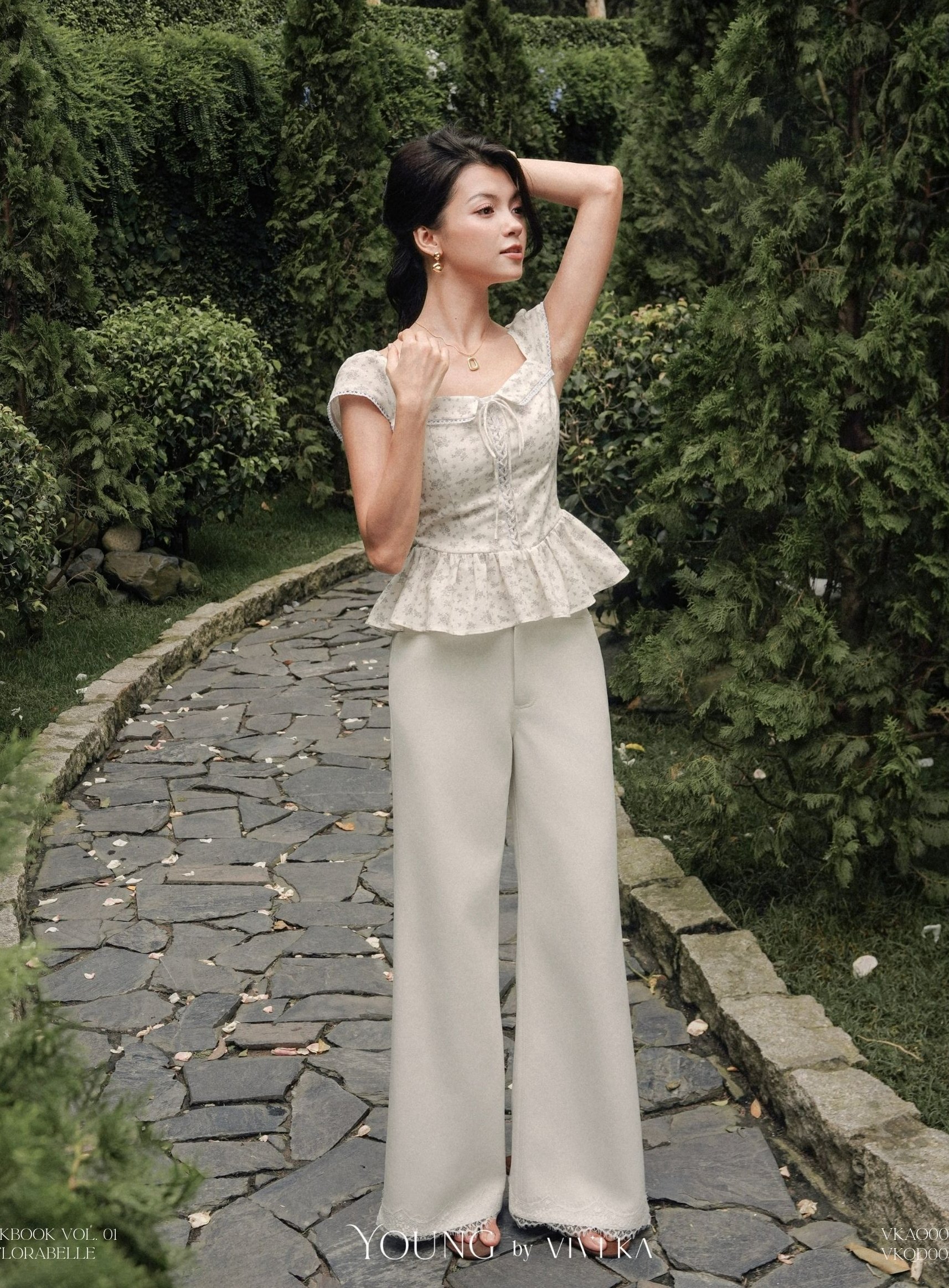 Quần dài Henry phối ren