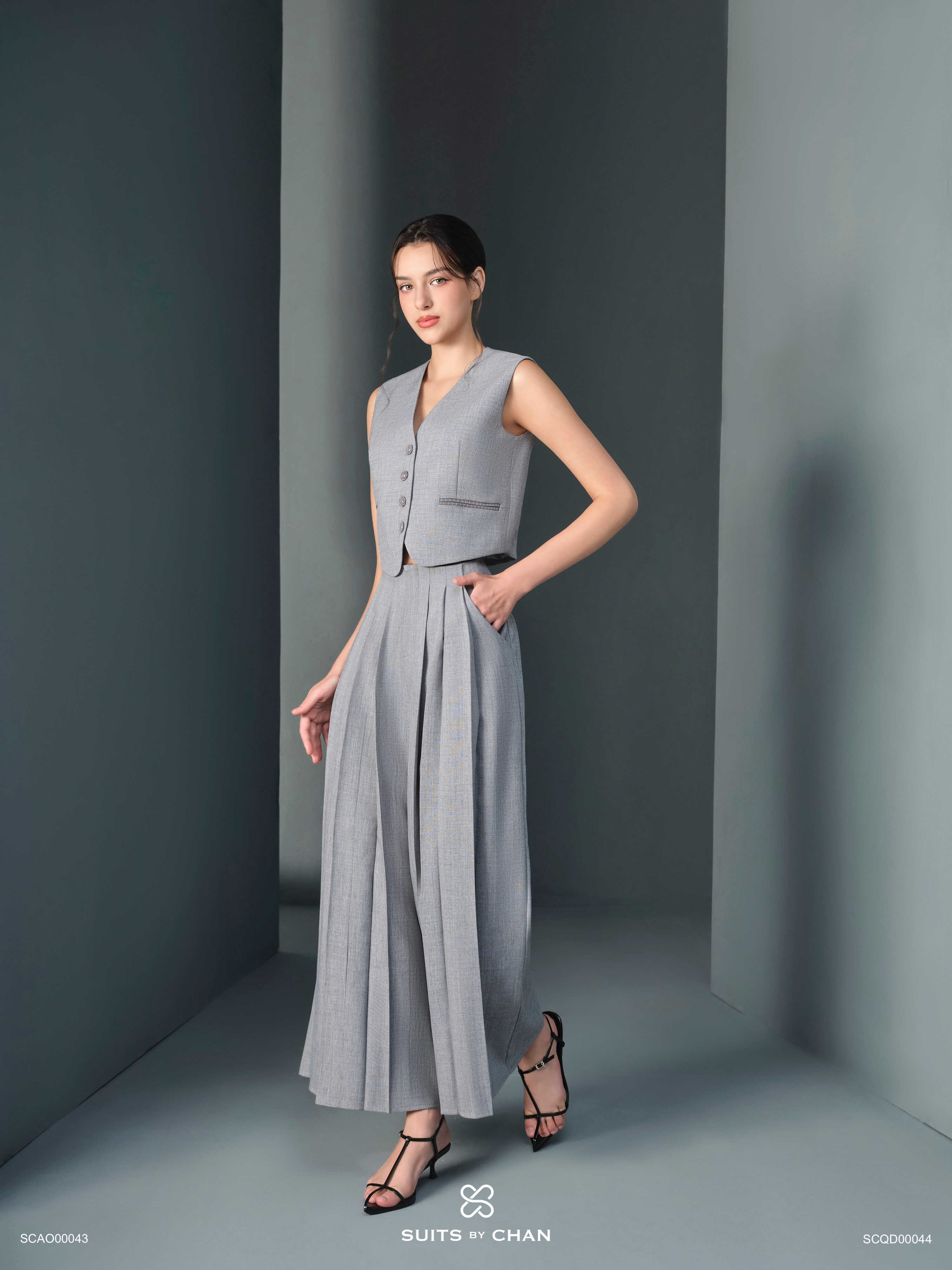 Quần dài Armis dập ly ống rộng